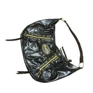 Baby Phat Y2K amazing vintage condition OG Black mini boho Bag with Gold Details